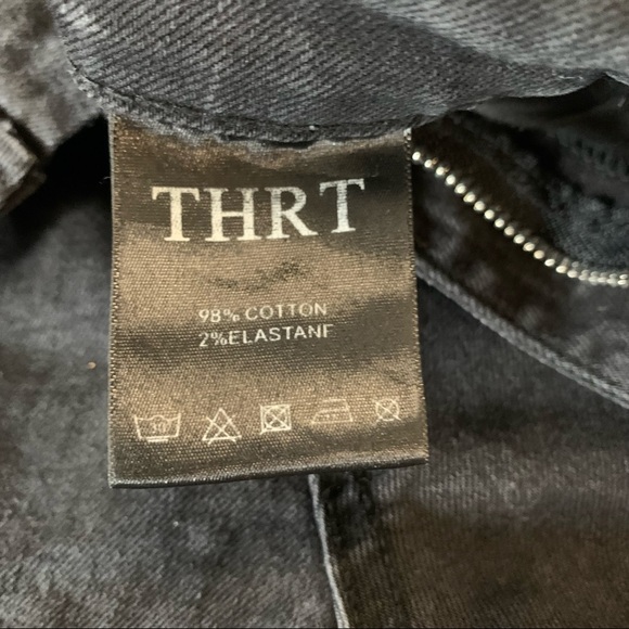 THRT Men’s Distressed Black Skinny Jeans 32Wx31L - Picture 9 of 11